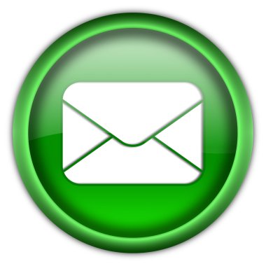 Mail envelope icon button clipart