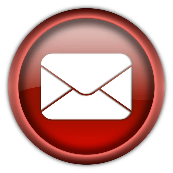 Кнопка піктограми конверта пошти — стокове фото