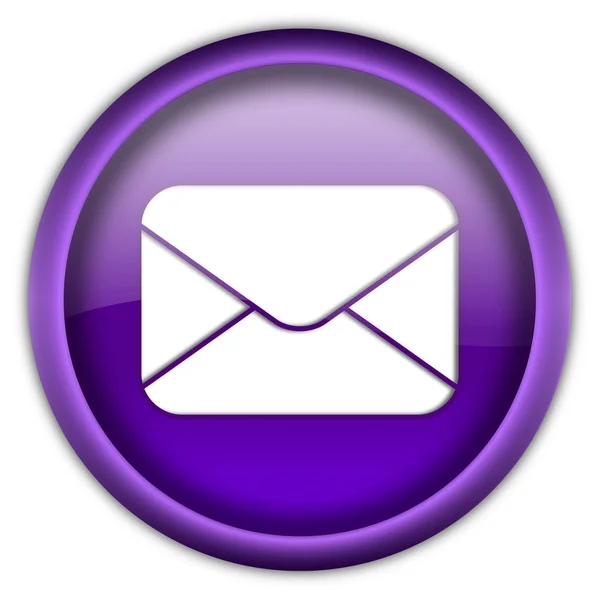Envelope de correio ícone botão — Fotografia de Stock