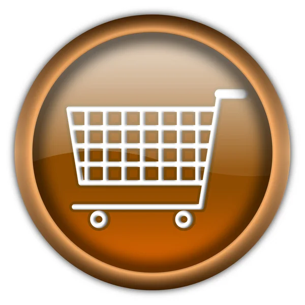 Shopping cart button — Stock Photo, Image