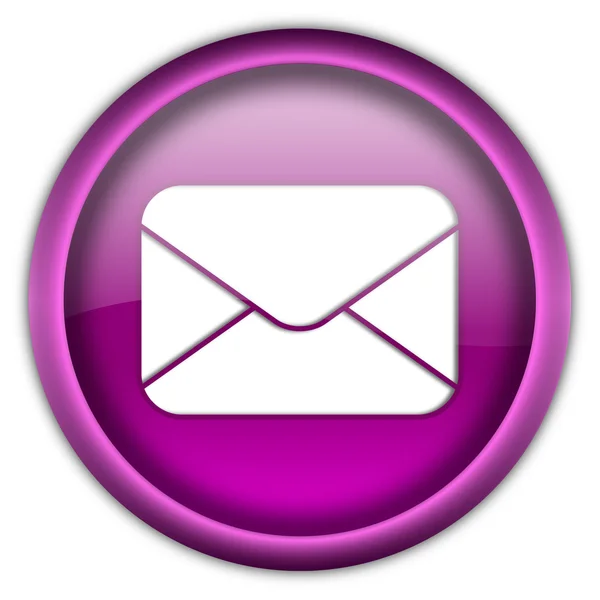 Mail envelope icon button — Stock Photo, Image