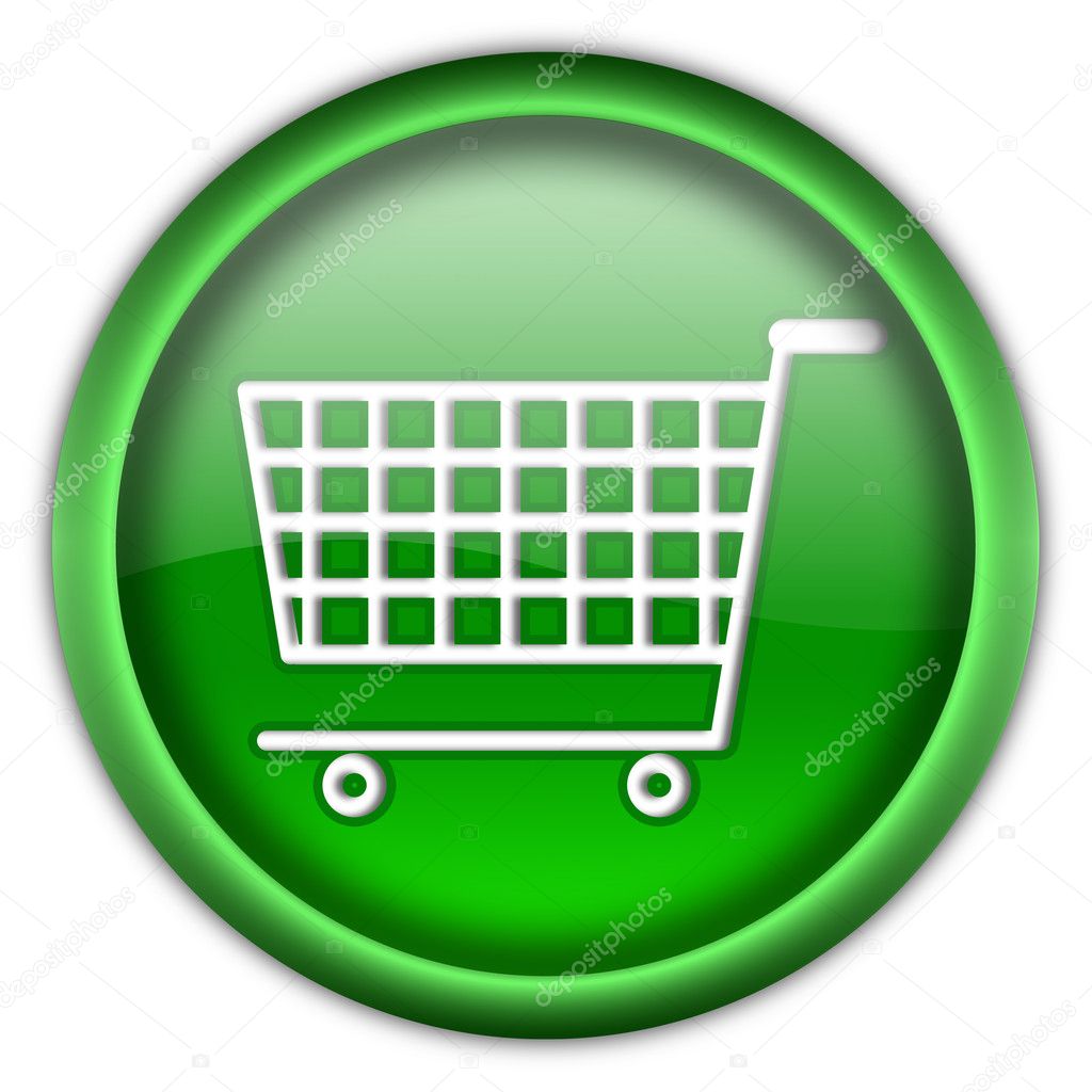 Shopping cart button Stock Photo by ©grublee 2209021