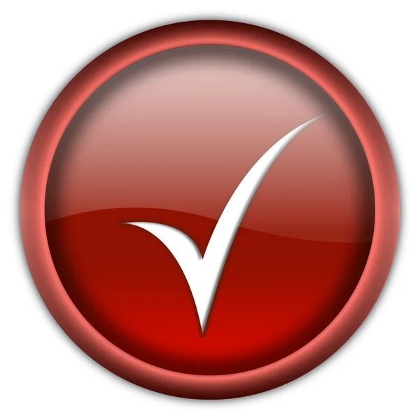 Tick button — Stock Photo, Image