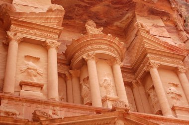 Petra,Jordan,facade,upper part clipart