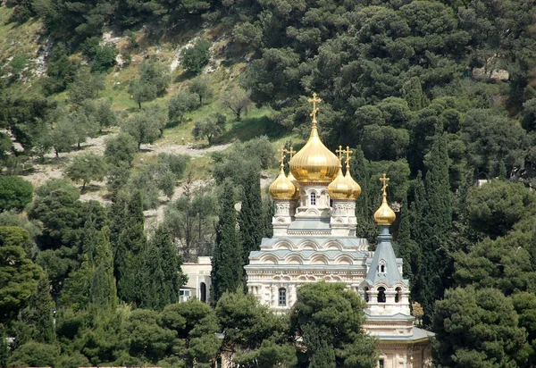 Sebuah gereja ortodoks Rusia di Yerusalem — Stok Foto