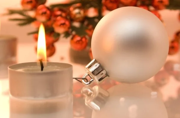 Ball and candle — Stock Photo, Image
