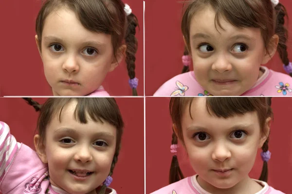 Portret van een klein meisje uiten dif — Stockfoto