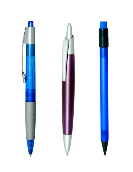 Três canetas de bola — Fotografia de Stock