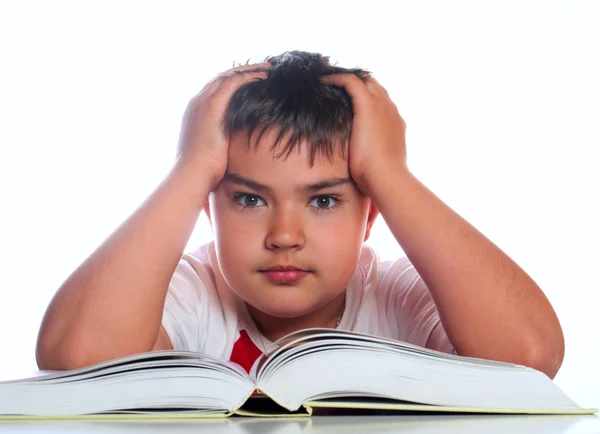 stock image Child reading the book