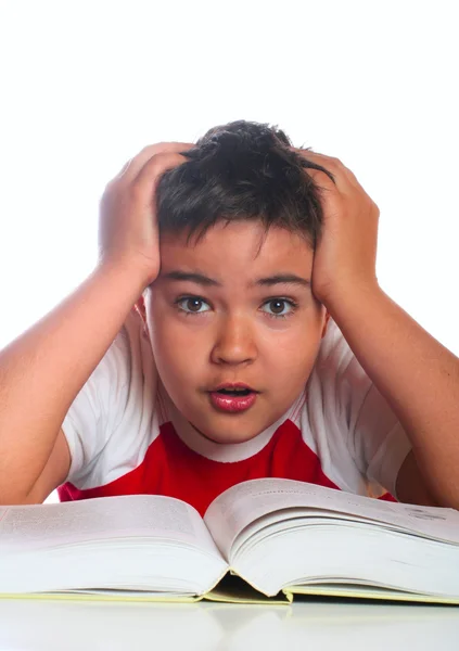 stock image Child reading the book