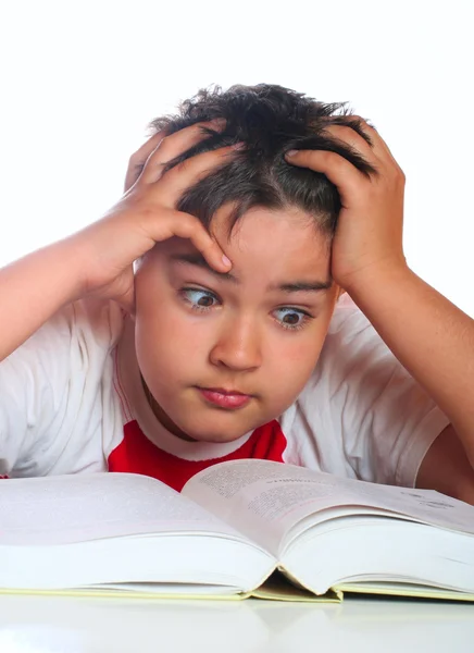 stock image Child reading the book