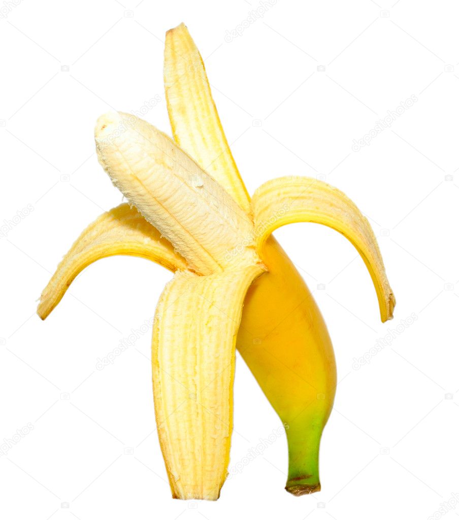 Ripe peeled banana