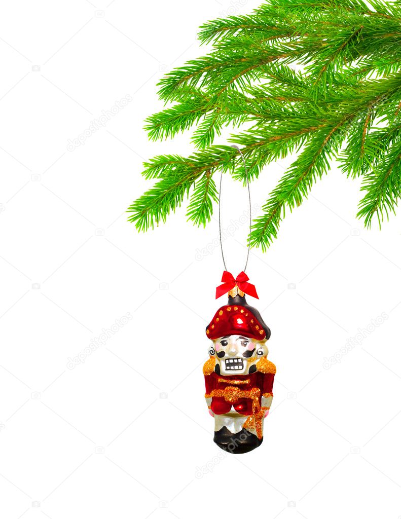Christmas toy on tree