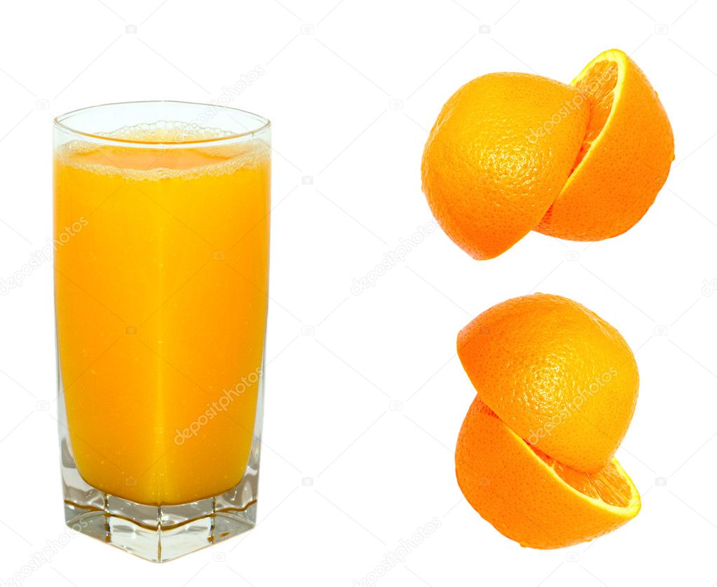 Orange juice and orange