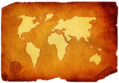 Old world map clipart