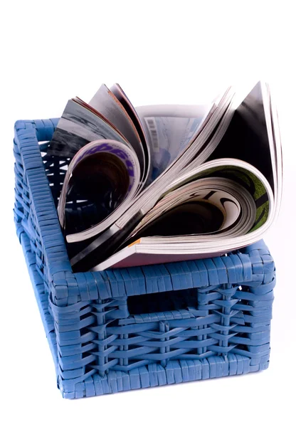 Basket of Magazines — Stock Photo, Image
