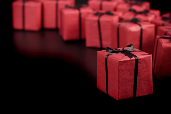 Red gift boxes — Stock Photo, Image