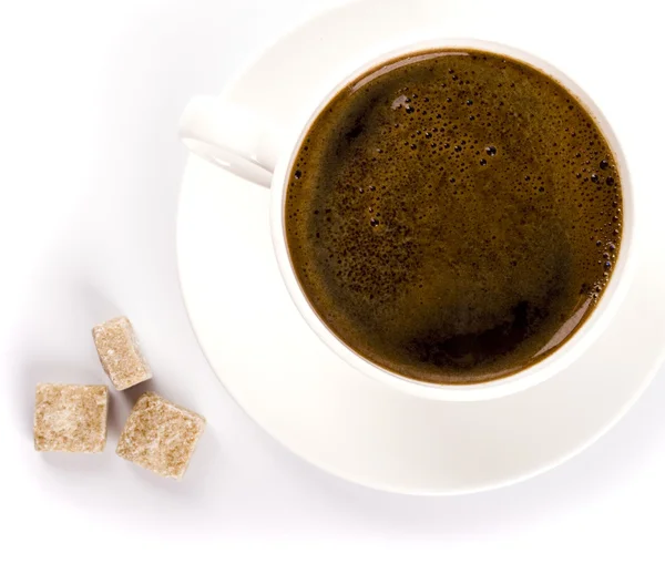 Tasse à café et sucre — Photo
