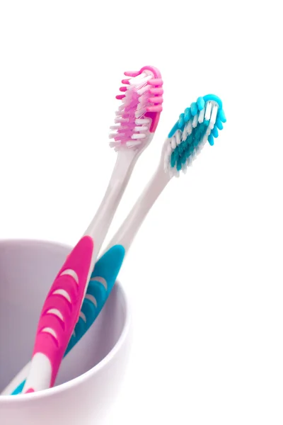 Δύο οδοντόβουρτσες — Φωτογραφία Αρχείου