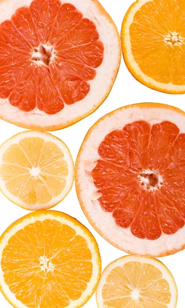 Zitrone, Orange und Grapefruit — Stockfoto