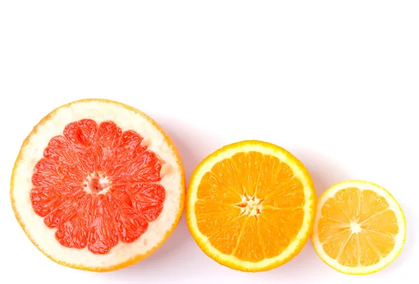 Citron, apelsin och grapefrukt — Stockfoto