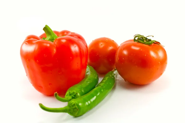 Paprika und Tomaten — Stockfoto