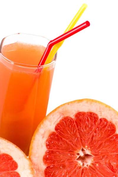 Juice and grapefruit — Stock Photo, Image