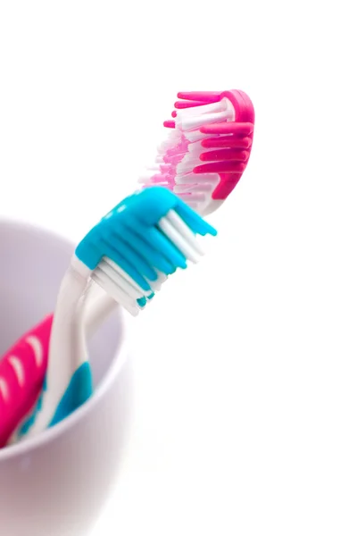 İki diş fırçaları — Stok fotoğraf