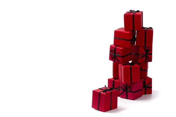 Rode geschenkdozen — Stockfoto