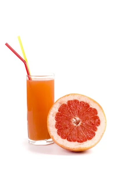Grapefruit and juice — Stock Photo, Image