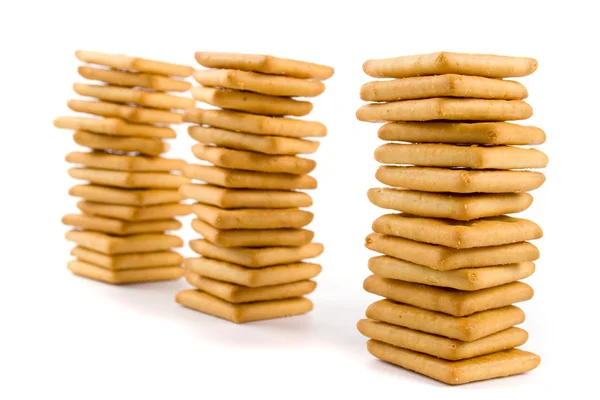 Três pilhas de biscoito — Fotografia de Stock