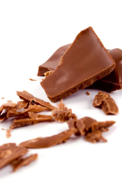 Gebroken melkchocolade — Stockfoto