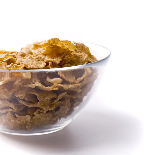 Bowl full of cornflakes — Stock Photo, Image