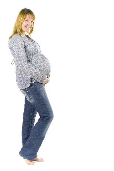 Mladá těhotná žena — Stock fotografie