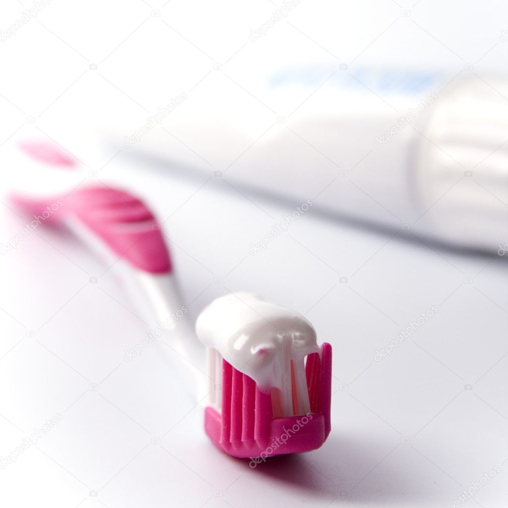 Toothpaste and toothbrush — Stock Photo © marylooo 1040371