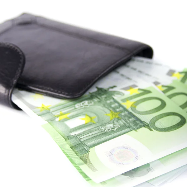 Euro and a purse — Stock Photo, Image