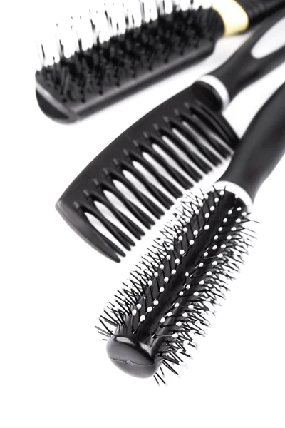 Tre spazzole per capelli — Foto Stock