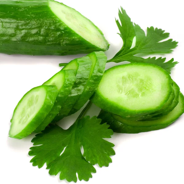 Cucumber with parsley — Stock Photo, Image