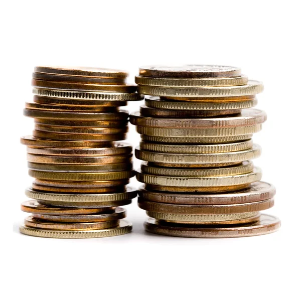 Two coins stacks — Stock Photo, Image