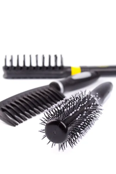 Tre hårborstar — Stockfoto