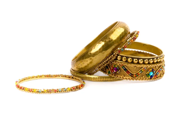 Golden bracelets — Stock Photo, Image