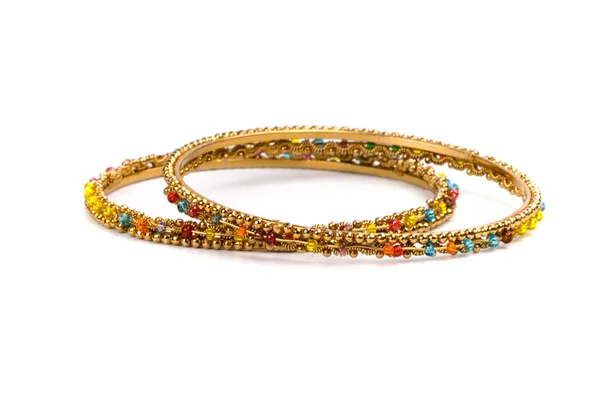 Two golden bracelets — Stock Photo, Image