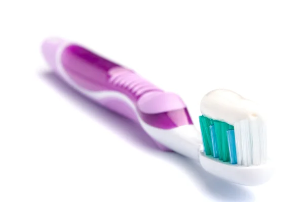Зубна щітка на білому — стокове фото