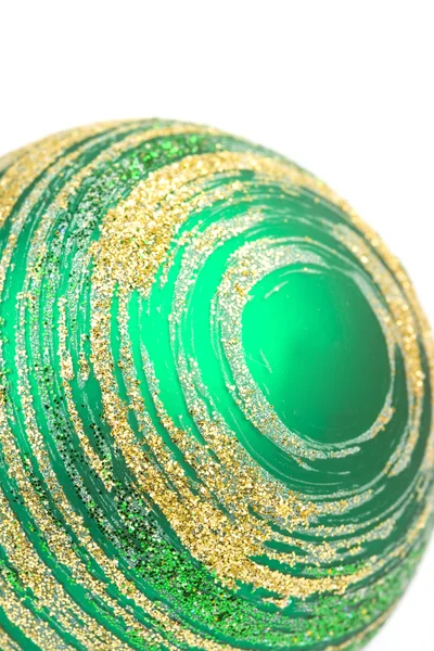 Palla di Natale di vetro verde — Foto Stock