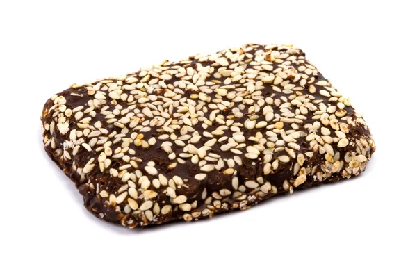 Chocolate cookie with sesame — Stock Photo, Image