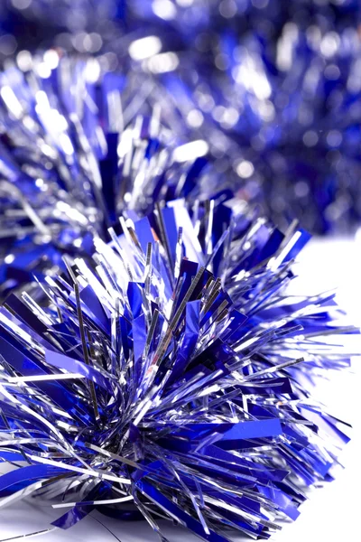 Tinsel de Noël bleu — Photo