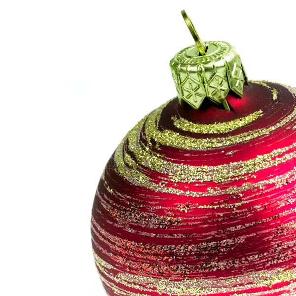 Kırmızı cam Noel topu — Stok fotoğraf
