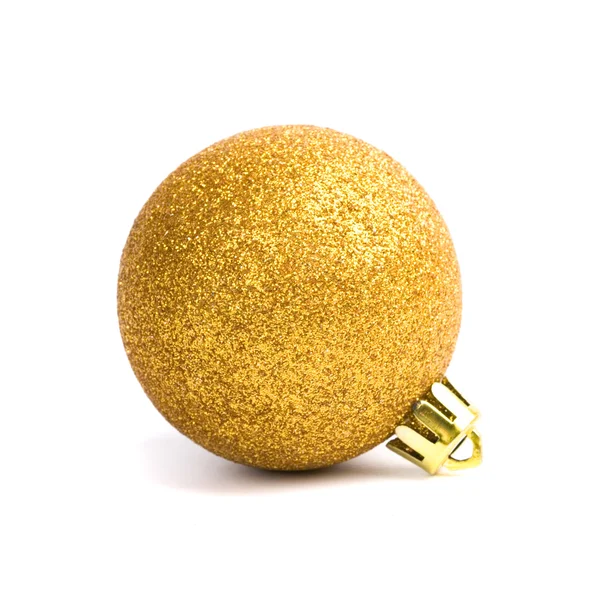 Bola de Natal de vidro dourado — Fotografia de Stock