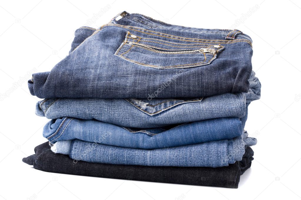 Stack of blue jeans — Stock Photo © marylooo #1090715
