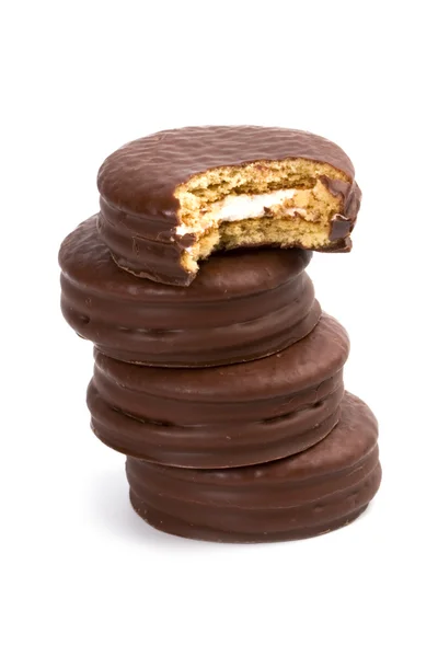 Pila de galletas de chocolate — Foto de Stock